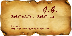 Gyémánt György névjegykártya